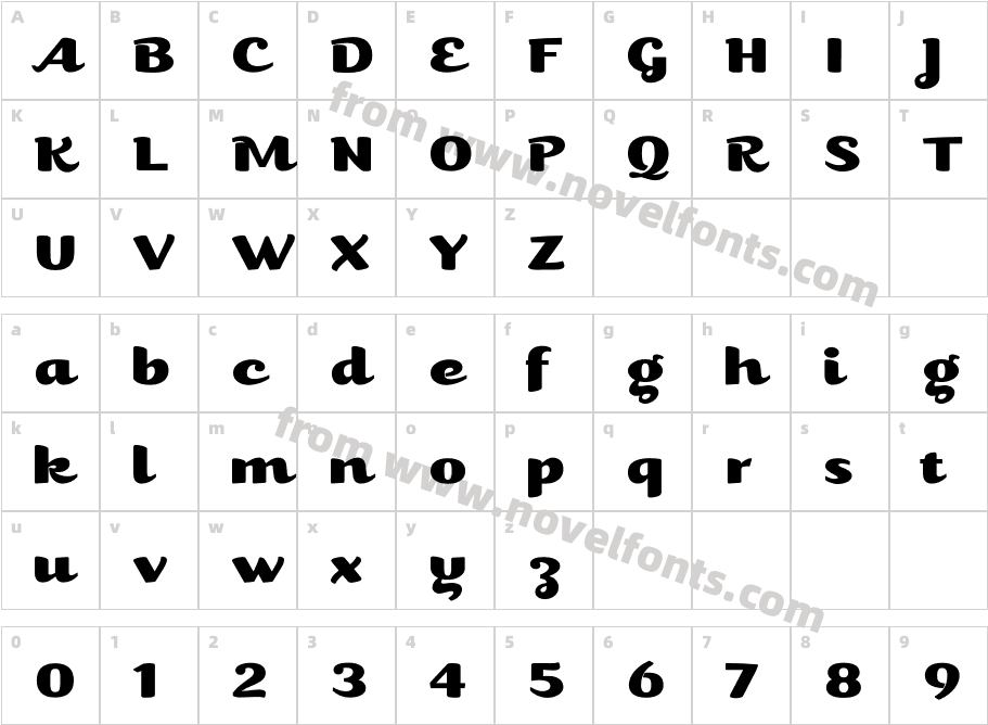 Kari Pro WideCharacter Map