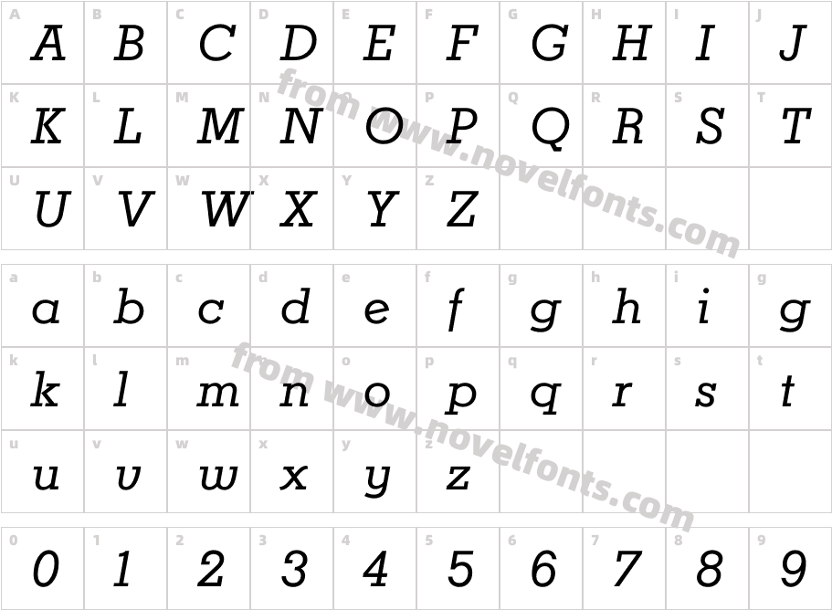 Karnak Pro Book ItalicCharacter Map