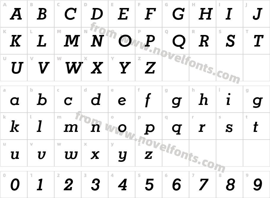 Karnak Pro Medium ItalicCharacter Map