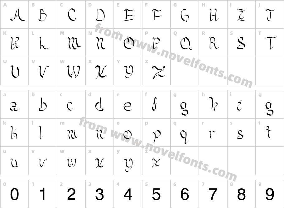 Kellicia HandwritingCharacter Map