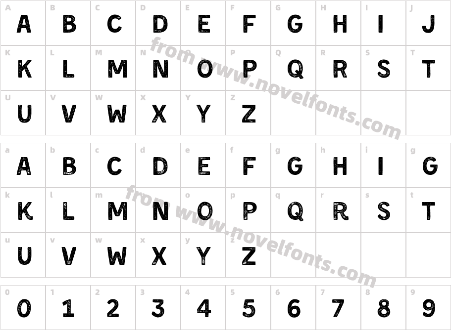 Kent 4F PrintedCharacter Map