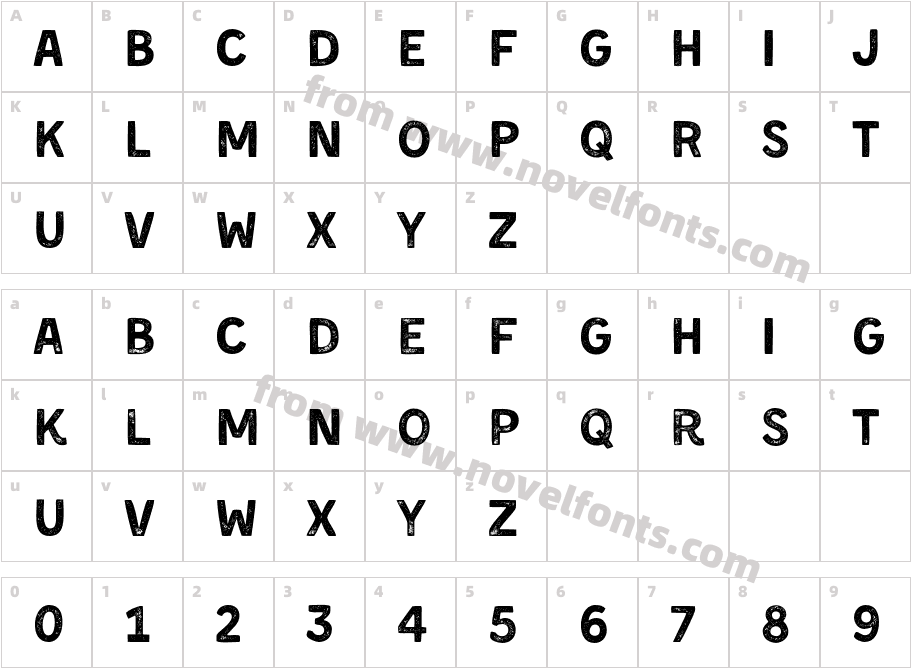 Kent4F PrintedCharacter Map