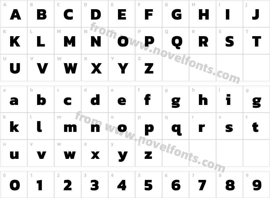 Kanit ExtraBoldCharacter Map