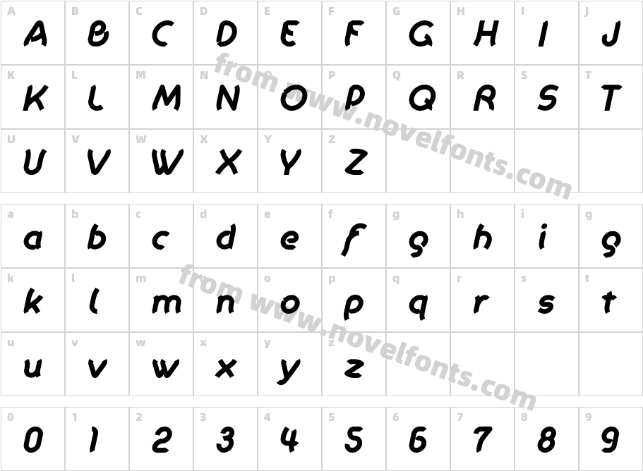 Khamai Pro Bold ItalicCharacter Map