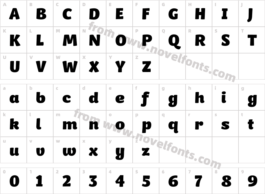 Kiddy Kitty Extra BoldCharacter Map