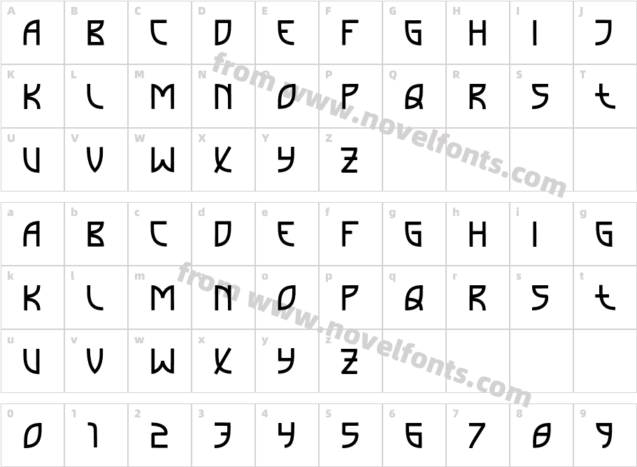 KomonCharacter Map