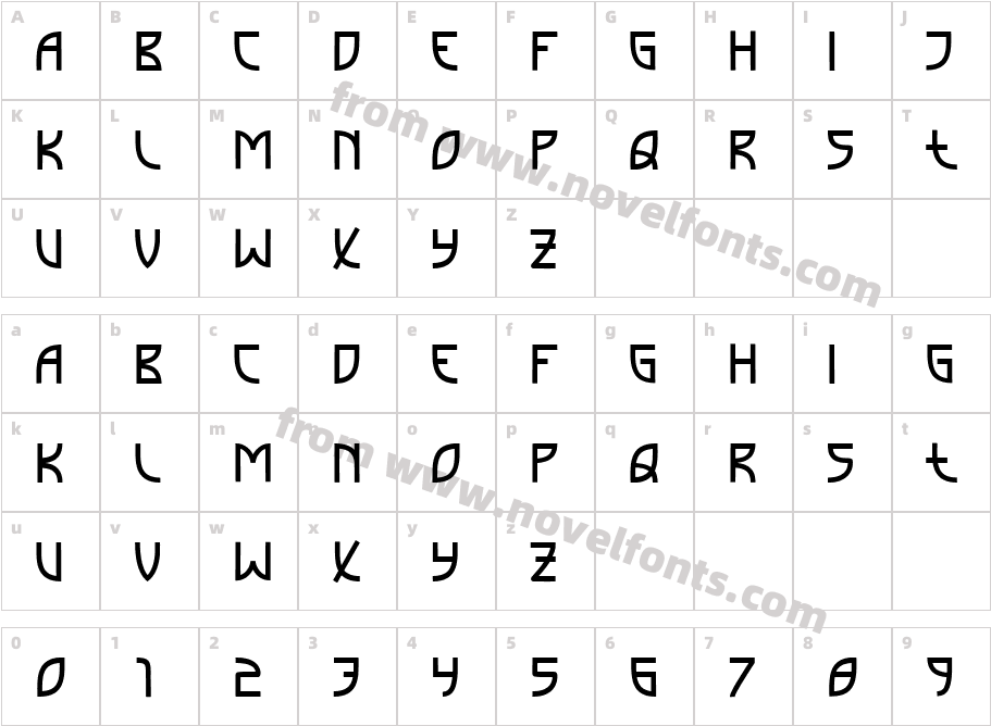 KomonCharacter Map