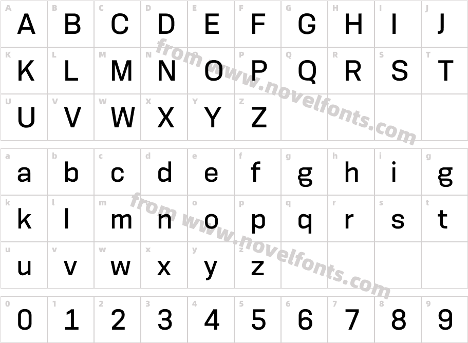 Konsens MediumCharacter Map
