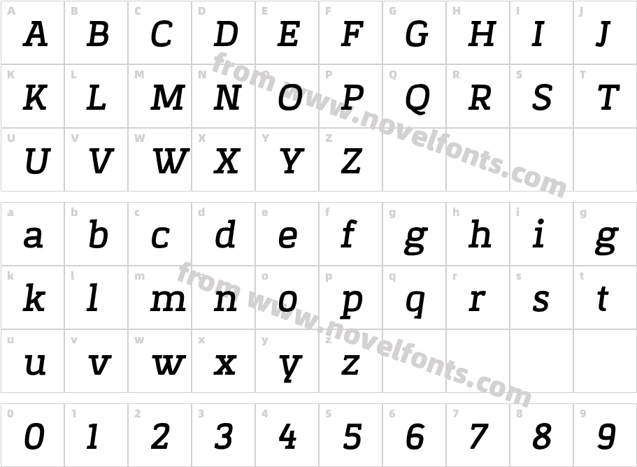 Korpo Bold ItalicCharacter Map