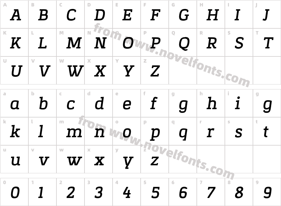 Korpoalt Bold ItalicCharacter Map