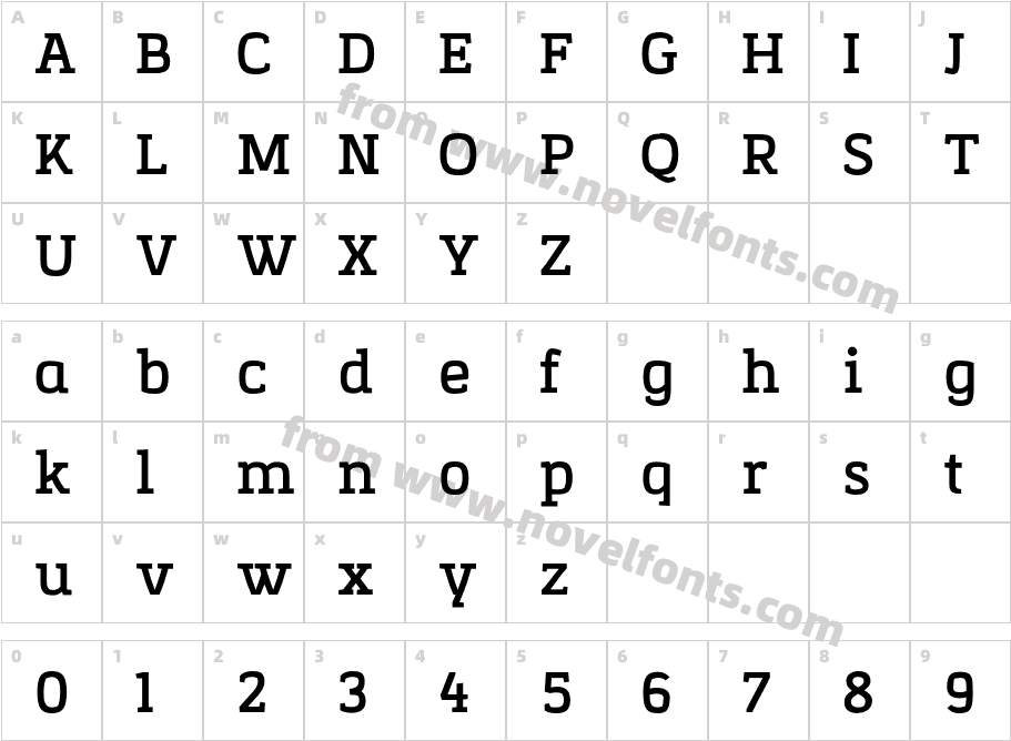 Korpoalt BoldCharacter Map