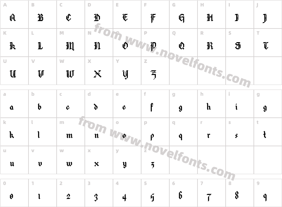 Kratos RegularCharacter Map
