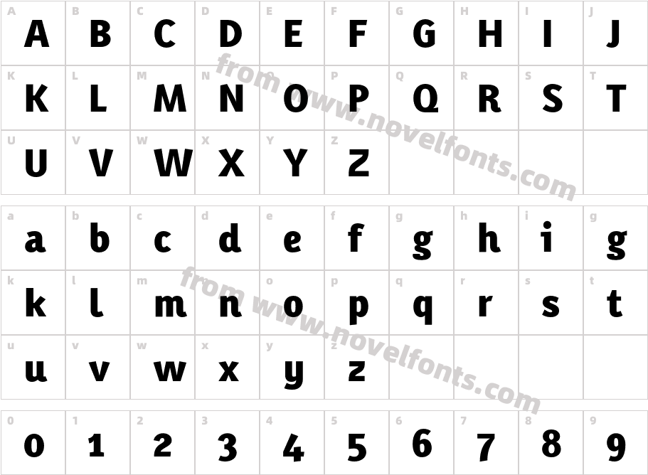 Karbid ExtraBoldCharacter Map