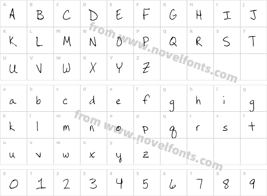 LD Print 1Character Map