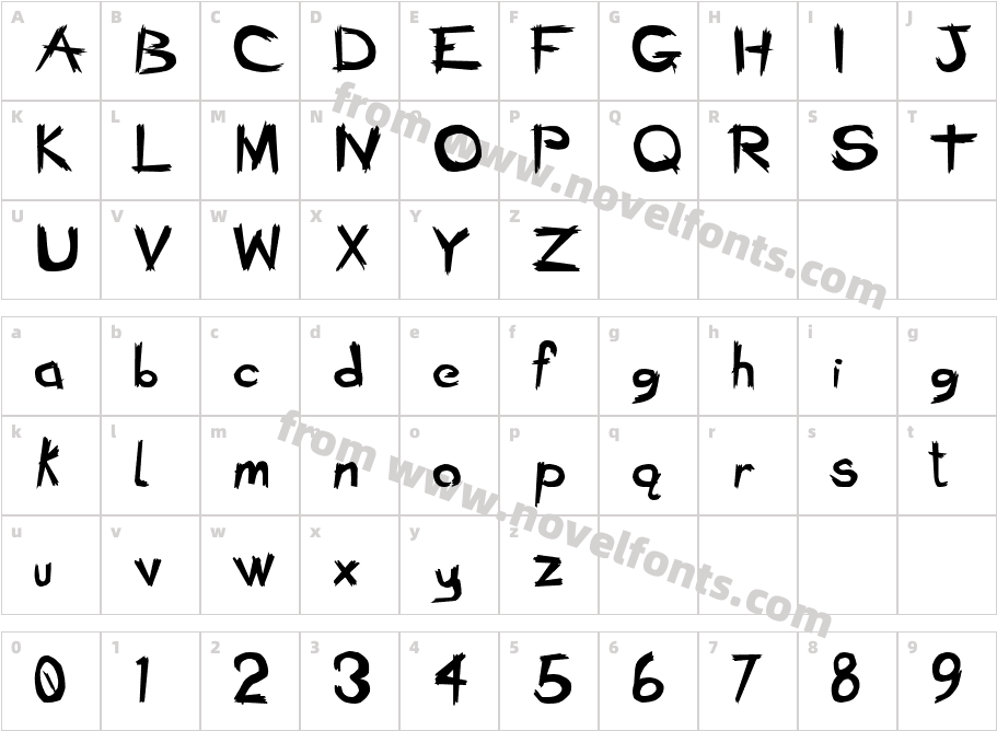 123-CAI978Character Map