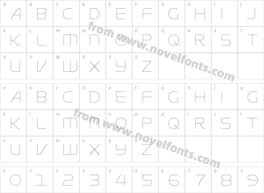LT Aspirer Neue HairlineCharacter Map