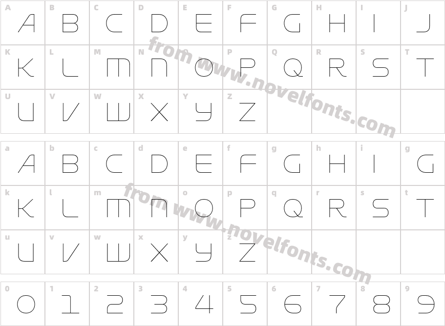 LT Aspirer Neue ThinCharacter Map