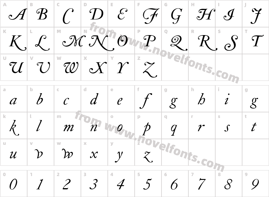 LTC Caslon Long SwashCharacter Map
