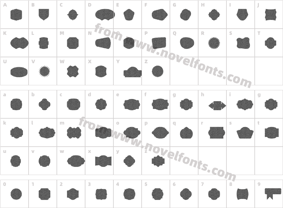 Label Pro XL PlateCharacter Map