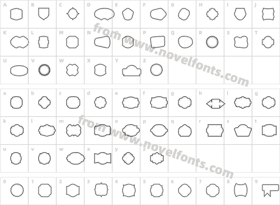 Label Pro XL StbCharacter Map