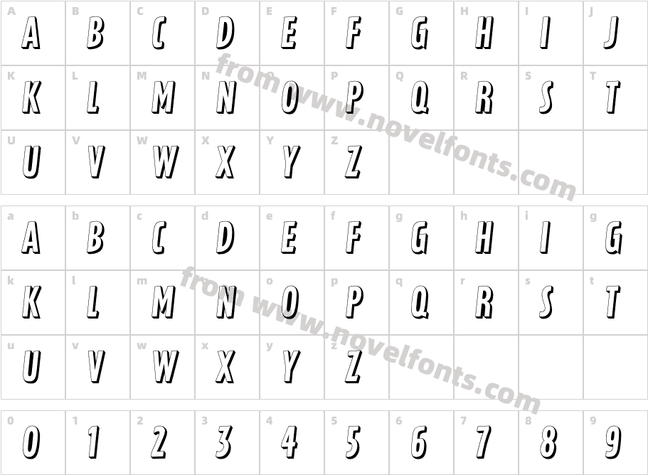 Latex ShadowCharacter Map