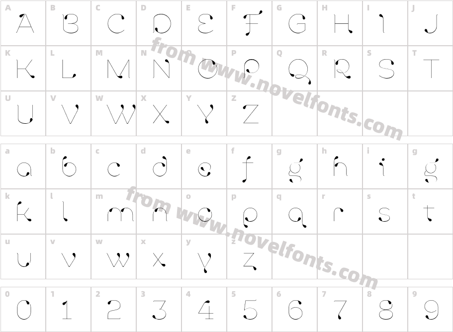 Lavina 4FCharacter Map