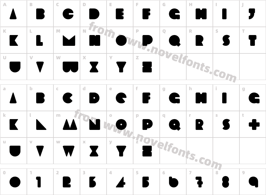Lazar roundedCharacter Map