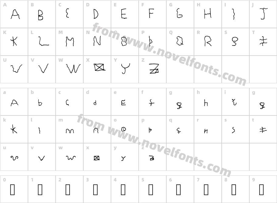 Lazyletras RegularCharacter Map