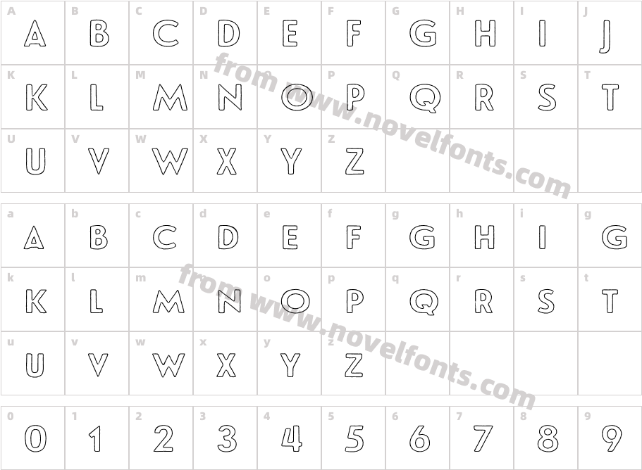 Le Havre Rough OutlineCharacter Map