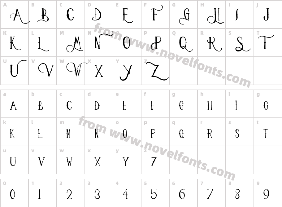 Leathery Hard.Character Map