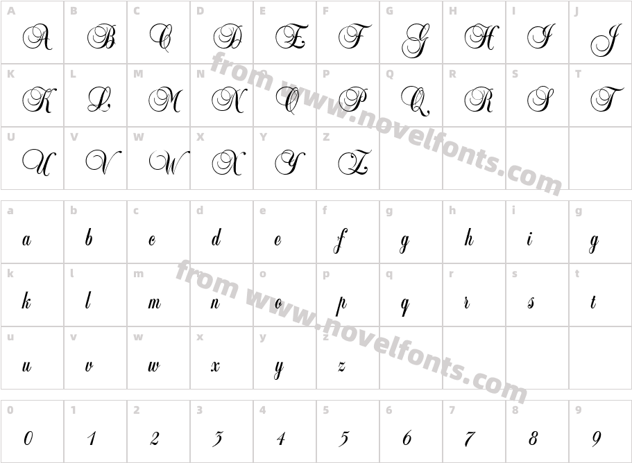 Lei Script SskCharacter Map