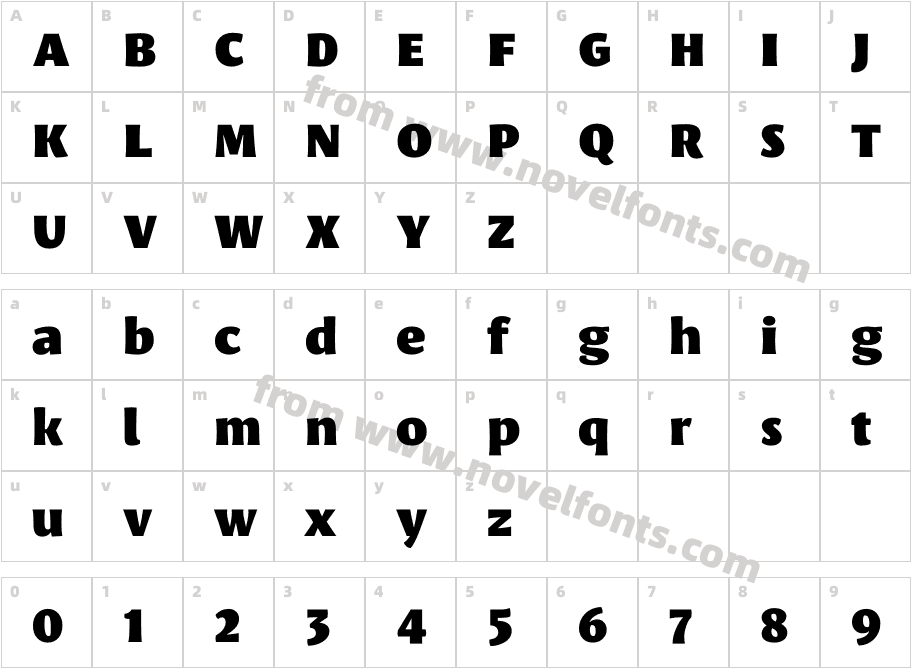 Leksa Sans BlackCharacter Map