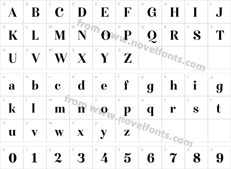 Letra Pro HeadlineCharacter Map