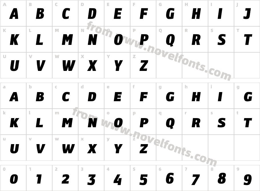 Level ThreeSC ItalicCharacter Map
