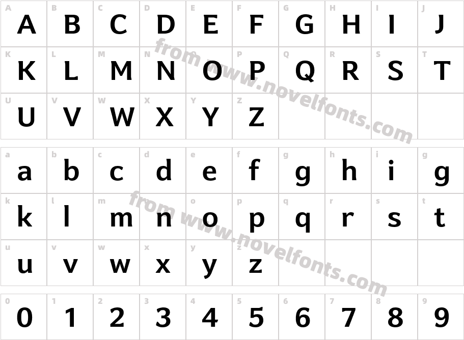 Levnam BoldCharacter Map