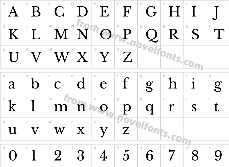 LibreB Plassery RegularCharacter Map
