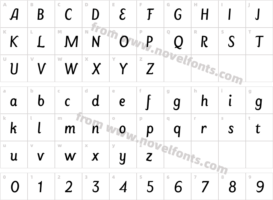 Liebelei Pro Light ItalicCharacter Map