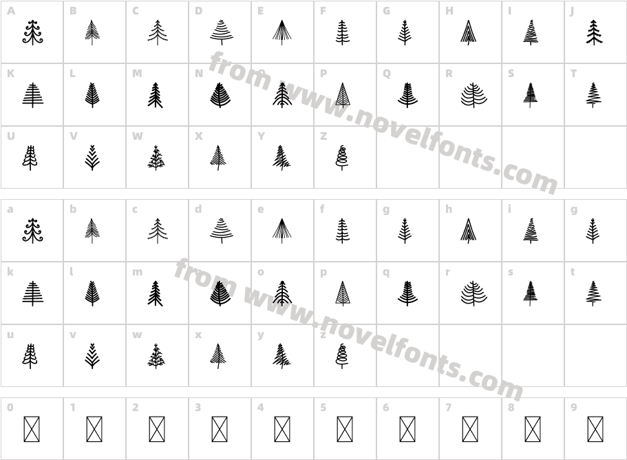 Line TreeCharacter Map