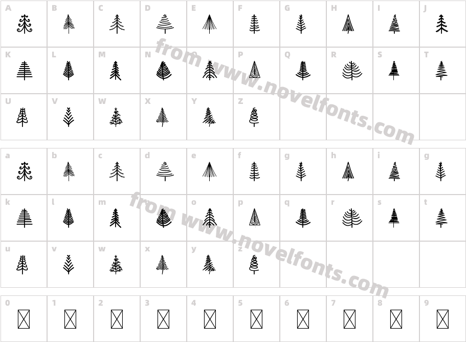 Line TreeCharacter Map