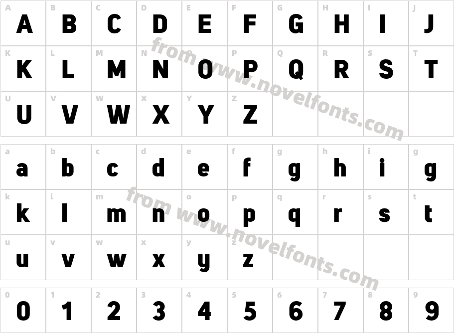 Lintel Regular 3Character Map