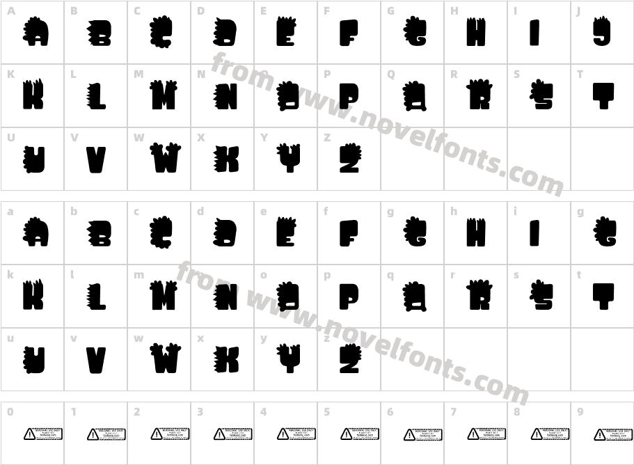 Little Dino PERSONAL USE ONLY!Character Map