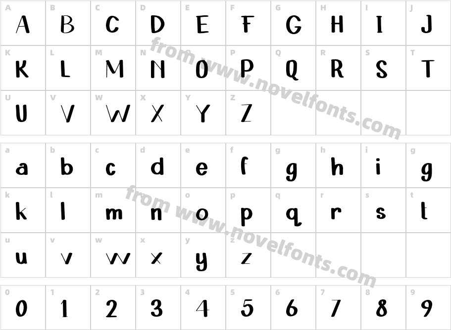 Locktail RegularCharacter Map