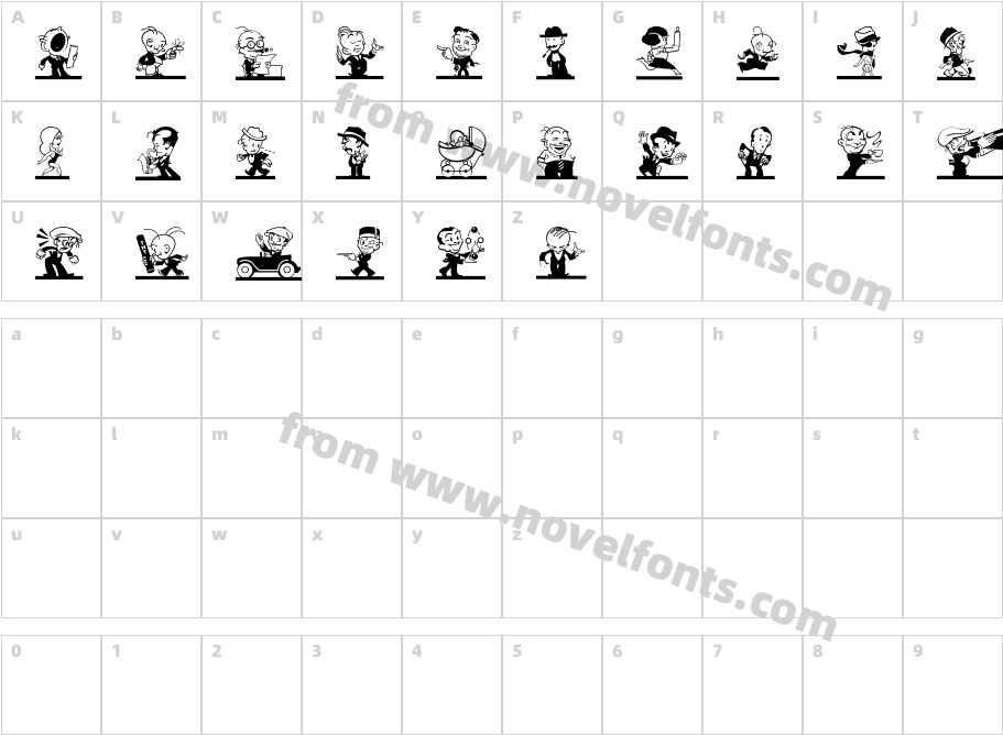 KartoonKutz2Character Map