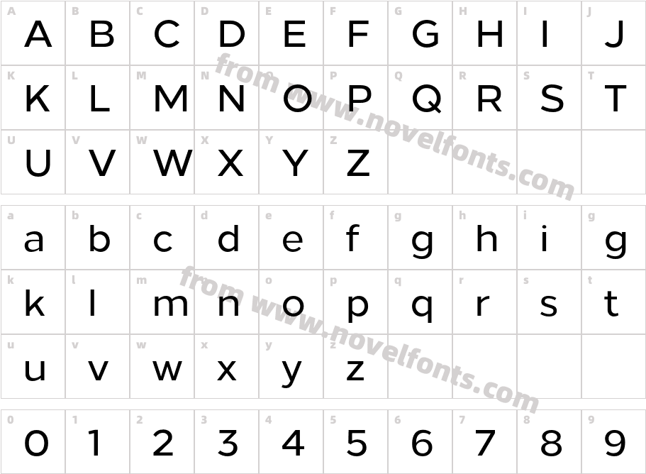 Loew MediumCharacter Map