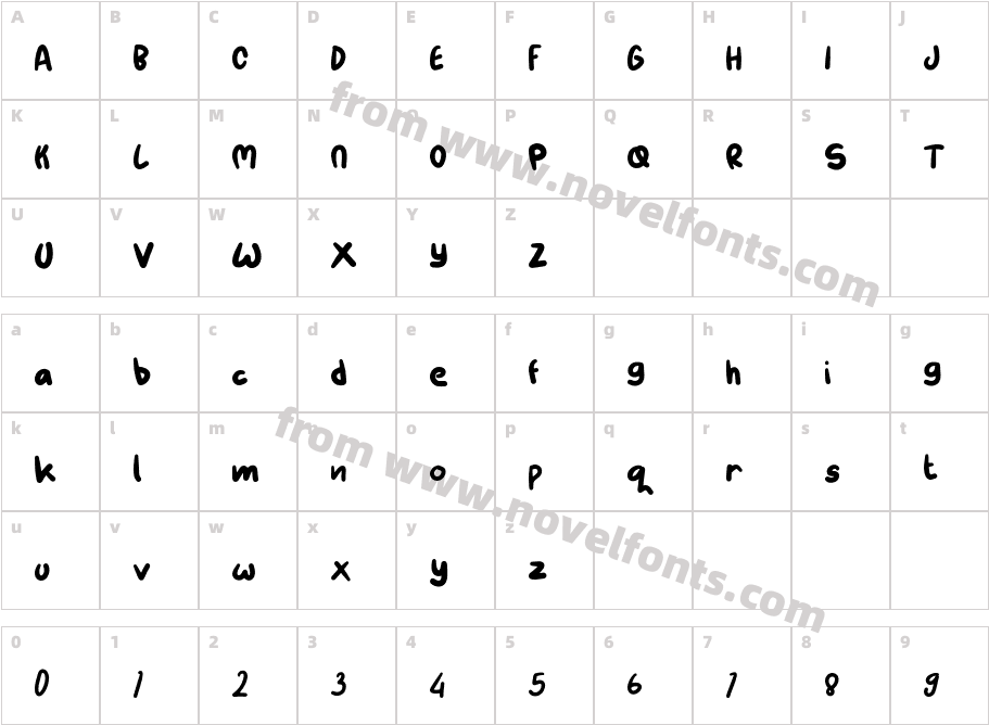 Lopiyu RegularCharacter Map