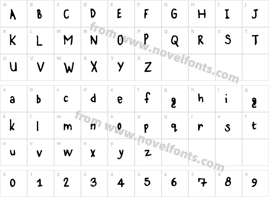 Karz 001Character Map