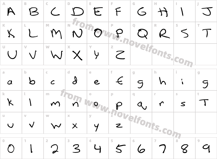 Lotech ScriptSSK BoldCharacter Map