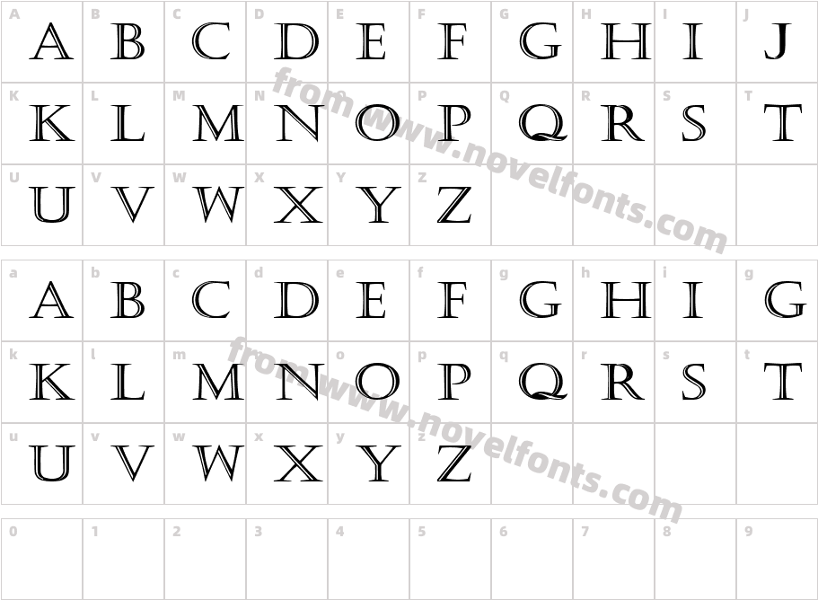 Kastellar BoldCharacter Map