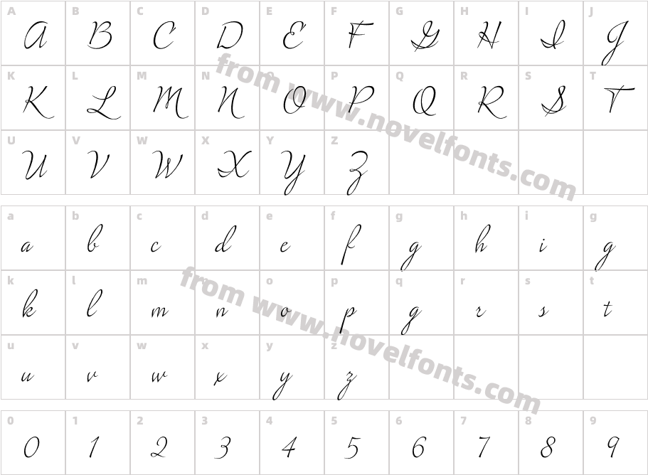 Lush ScriptCharacter Map