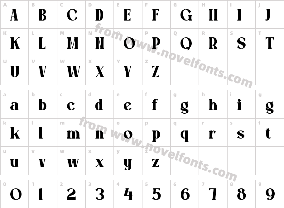 MALOBE RegularCharacter Map